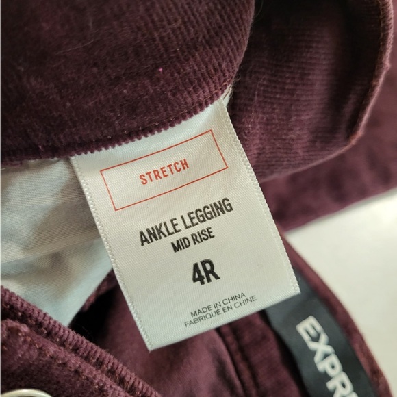 Express Maroon Corduroy Pants - Picture 7 of 8
